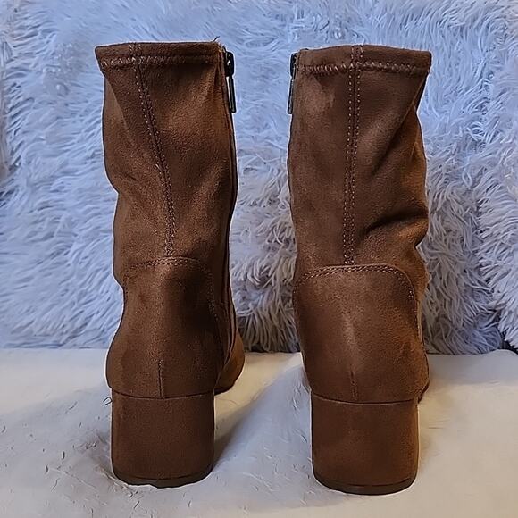 Kenneth Cole Reaction Women's Road Stretch Cognac Dress Booties Size 9 - Picture 8 of 16